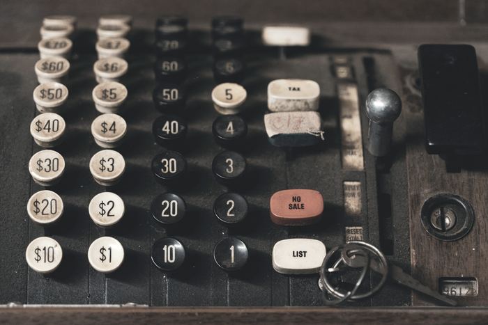 Black adding calculator