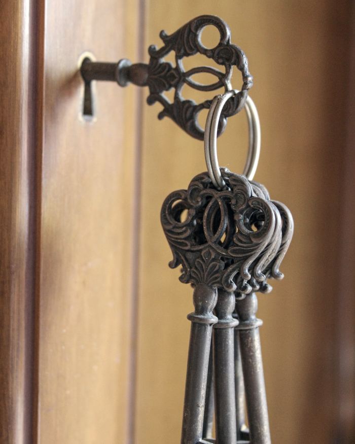 Silver steel door handle bar