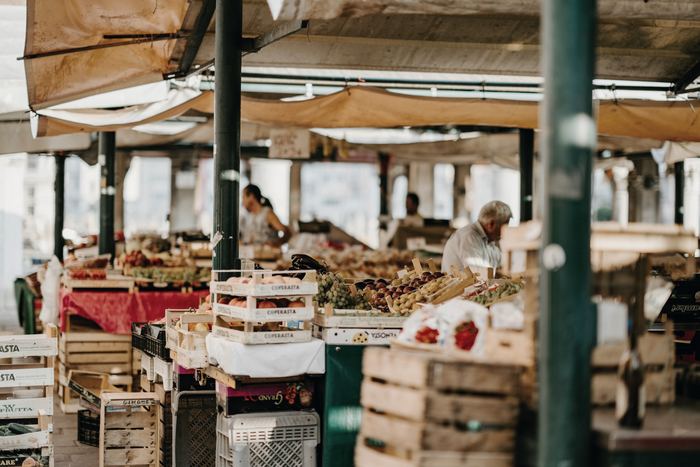 Man in fruit market